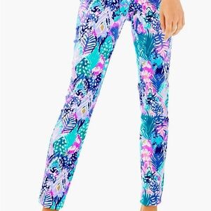 Lilly Pulitzer Kelly Quill Out Multi-color Skinny Ankle Pants Size 2